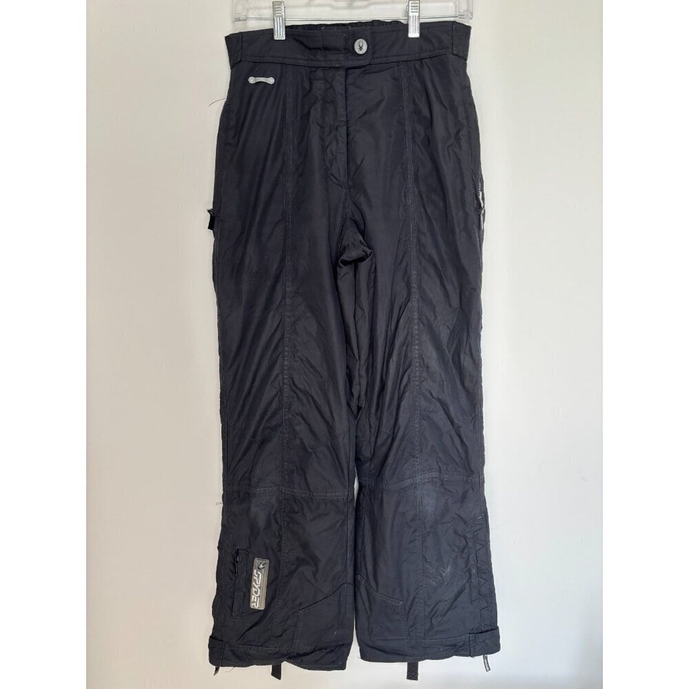 SPYDER Snow Pant Thinsulate Womens 4 Black Zipper Pockets Ski Winter Snowboard